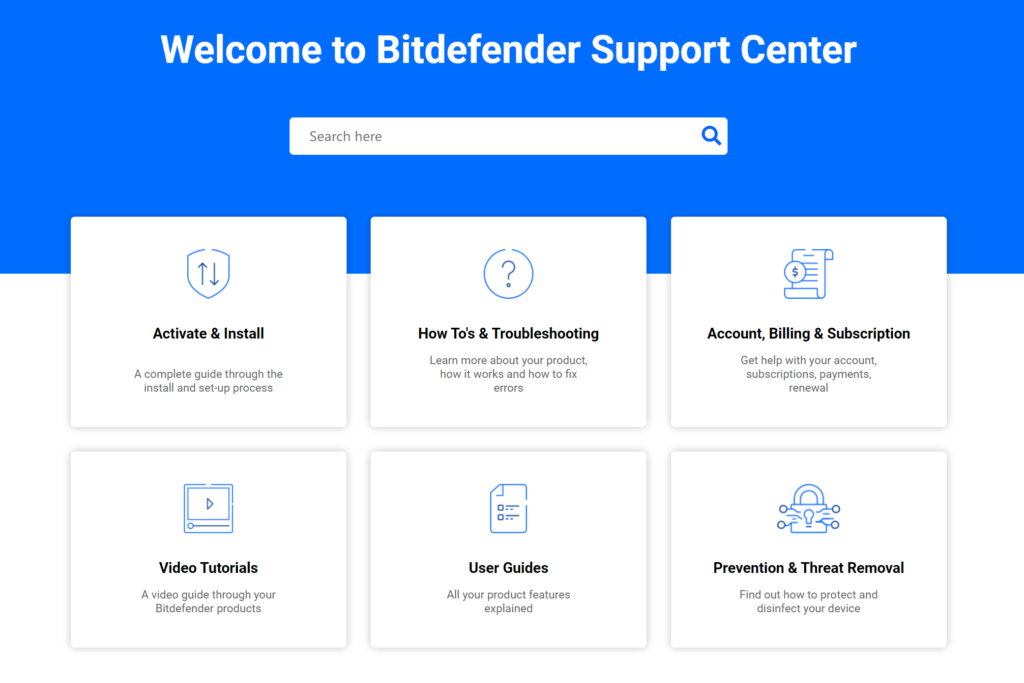 Malwarebytes VS Bitdefender: Bitdefender Help and Customer Support